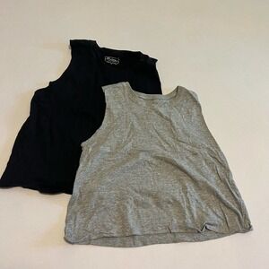 MIKEN Flow Black & Gray crop tops S (set of 2)